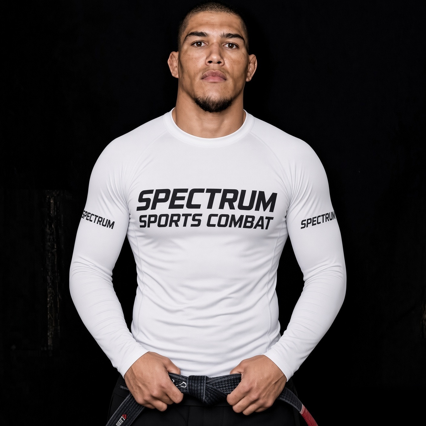 Adult Spectrum Viper rash guard, white long sleeve