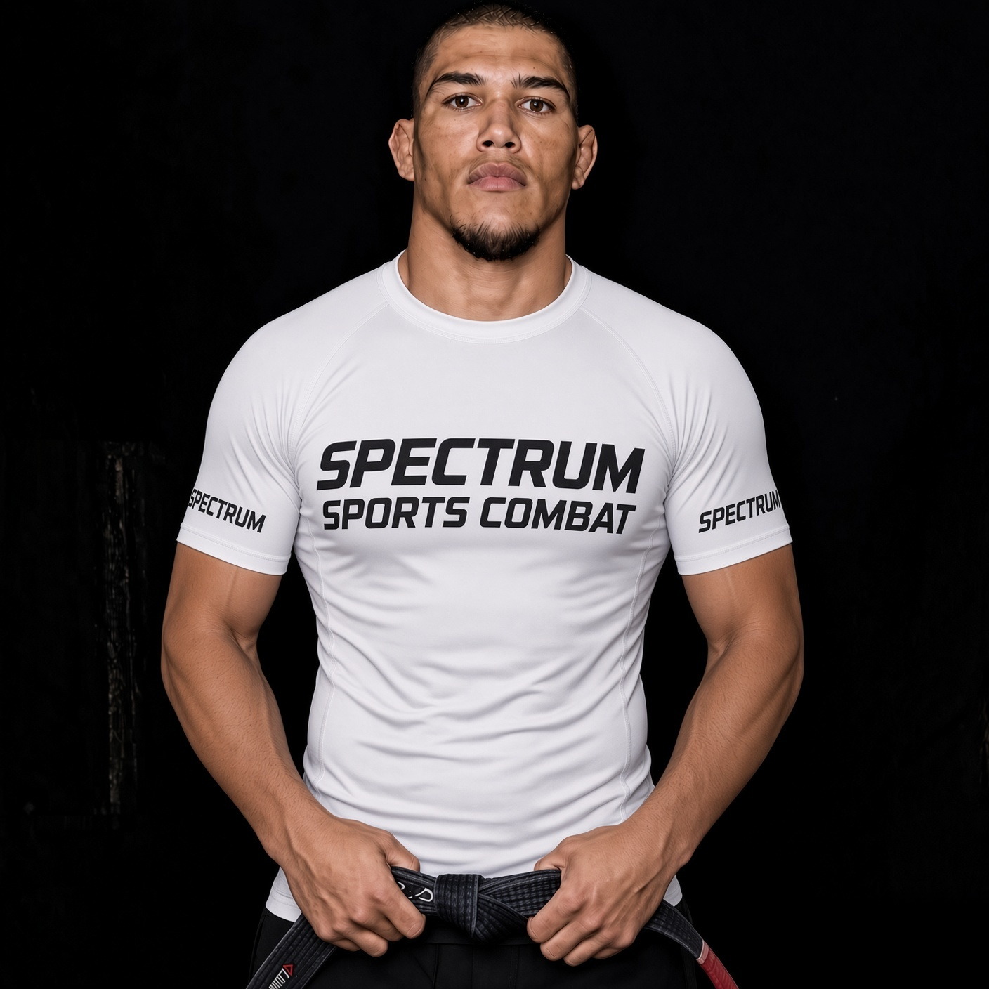 Adult Spectrum Viper rash guard, white short sleeve
